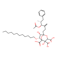 (6R,7R)-1-[(4S,5R)-4-(acetyloxy)-5-benzyl-3-methylidenehexyl]-6-(dodecyloxy)-4,7-dihydroxy-2,8-dioxabicyclo[3.2.1]octane-3,4,5-tricarboxylic acid，Moligand™，阿拉丁