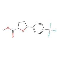2-Furancarboxylic acid, tetrahydro-5-[4-(trifluoromethyl)phenyl]-, methyl ester, (2R,5S)-rel-methyl rel-(2S,5R)-5-[4-(trifluoromethyl)phenyl]oxolane-2-carboxylate，2828433-39-0，阿拉丁