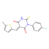 (5E)-1-(4-fluorophenyl)-5-[(5-methylthiophen-2-yl)methylidene]-2-sulfanylidene-1,3-diazinane-4,6-dione，Moligand™，阿拉丁
