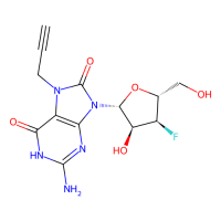2-amino-9-[(2R,3S,4S,5R)-4-fluoro-3-hydroxy-5-(hydroxymethyl)oxolan-2-yl]-7-prop-2-ynyl-1H-purine-6,8-dione，Moligand™，阿拉丁