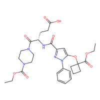 (4S)-4-({5-[1-(ethoxycarbonyl)cyclobutoxy]-1-phenyl-1H-pyrazol-3-yl}formamido)-5-[4-(ethoxycarbonyl)piperazin-1-yl]-5-oxopentanoic acid，Moligand™，阿拉丁