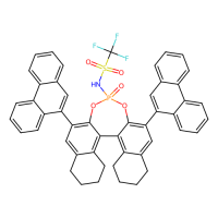(11bR)-1,1,1-三氟-N-(4-氧化-2,6-二(菲-9-基)-8,9,10,11,12,13,14,15-八氢二萘并[2,1-d:1',2'-f][1,3,2]二氧杂磷杂环庚-4-基)甲磺酰胺，1181834-74-1，97%，阿拉丁