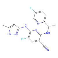 5-fluoro-2-{[1-(5-fluoropyridin-2-yl)ethyl]amino}-6-[(5-methyl-1H-pyrazol-3-yl)amino]pyridine-3-carbonitrile，Moligand™，阿拉丁