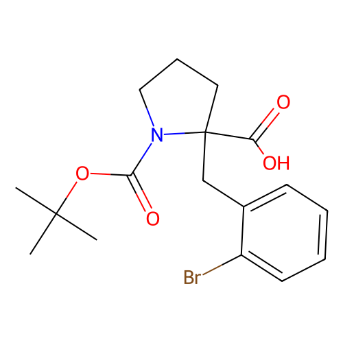 Boc-α-(2-溴苄基)-DL-Pro-OH，351002-85-2，≥96.0% (HPLC)，阿拉丁产品图