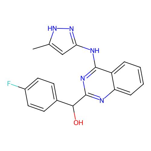 (4-fluorophenyl)(4-((5-methyl-1H-pyrazol-3-yl)amino)quinazolin-2-yl)methanol,1241914-87-3,阿拉丁产品图