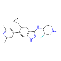 5-cyclopropyl-6-(2,6-dimethylpyridin-4-yl)-N-[(3R,4R)-3-fluoro-1-methylpiperidin-4-yl]-1H-indazol-3-amine，Moligand™，阿拉丁