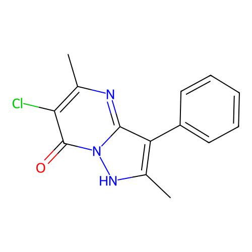 6-chloro-2,5-dimethyl-3-phenylpyrazolo[1,5-a]pyrimidin-7(4H)-one，879457-80-4，阿拉丁产品图