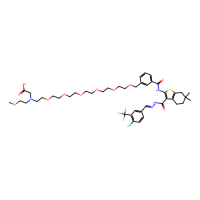 (E)-1-(3-((3-(2-(4-Chloro-3-(trifluoromethyl)benzylidene)hydrazine-1-carbonyl)-6,6-dimethyl-4,5,6,7-tetrahydrobenzo[b]thiophen-2-yl)carbamoyl)phenyl)-20-(2-methoxyethyl)-2,5,8,11,14,17-hexaoxa-20-azadocosan-22-oic Acid，Moligand™，阿拉丁