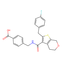 4-[[[2-[(4-fluorophenyl)methyl]-5,7-dihydro-4H-thieno[2,3-c]pyran-3-carbonyl]amino]methyl]benzoic acid，Moligand™，阿拉丁