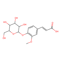 (E)-4-羟基-3-甲氧基肉桂酸4-O-β-D-吡喃葡萄糖苷,117405-51-3,≥98%,阿拉丁