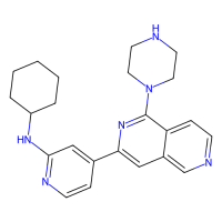 N-cyclohexyl-4-(1-piperazin-1-yl-2,6-naphthyridin-3-yl)pyridin-2-amine,Moligand™,阿拉丁