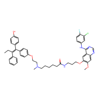 (Z)-N-(3-((4-((3-Chloro-4-fluorophenyl)amino)-7-methoxyquinazolin-6-yl)oxy)propyl)-6-((2-(4-(1-(4-hydroxyphenyl)-2-phenylbut-1-en-1-yl)phenoxy)ethyl)(methyl)amino)hexanamide,Moligand™,阿拉丁
