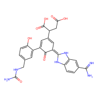 2-[3-(5-carbamimidoyl-2,3-dihydro-1H-1,3-benzodiazol-2-ylidene)-5-{5-[(carbamoylamino)methyl]-2-hydroxyphenyl}-4-oxocyclohexa-1,5-dien-1-yl]butanedioic acid，Moligand™，阿拉丁
