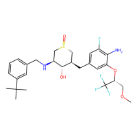 (1R,3S,4S,5R)-3-[(4-amino-3-fluoro-5-{[(2R)-1,1,1-trifluoro-3-methoxypropan-2-yl]oxy}phenyl)methyl]-5-{[(3-tert-butylphenyl)methyl]amino}-4-hydroxy-1λ⁴-thian-1-one，Moligand™，阿拉丁