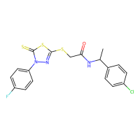 N-(1-(4-Chlorophenyl)ethyl)-2-((4-(4-fluorophenyl)-5-thioxo-4,5-dihydro-1,3,4-thiadiazol-2-yl)thio)acetamide,869866-06-8,≥98%,阿拉丁