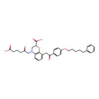 4-(5-carboxy-2-oxopentyl)-8-(2-oxo-2-{4-[(5-phenylpentyl)oxy]phenyl}ethyl)-3,4-dihydro-2H-1,4-benzoxazine-2-carboxylic acid，Moligand™，阿拉丁