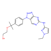 2-{[2-(4-{5-[(1-ethyl-1H-pyrazol-3-yl)amino]-1H-[1,2,3]triazolo[4,5-d]pyrimidin-1-yl}phenyl)propan-2-yl]oxy}ethan-1-ol，Moligand™，阿拉丁