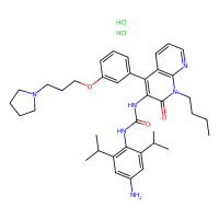 1-[4-amino-2,6-bis(propan-2-yl)phenyl]-3-(1-butyl-2-oxo-4-{3-[3-(pyrrolidin-1-yl)propoxy]phenyl}-1,2-dihydro-1,8-naphthyridin-3-yl)urea dihydrochloride，Moligand™，阿拉丁