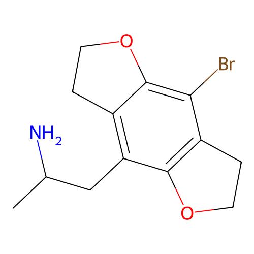 1-(8-Bromo-2,3,6,7-tetrahydrobenzo[1,2-b:4,5-b']difuran-4-yl)propan-2-amine，219986-75-1，阿拉丁产品图