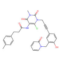 N-(6-Chloro-1-(3-(4-hydroxy-3-((2-oxopyridin-1(2H)-yl)methyl)phenyl)prop-2-yn-1-yl)-3-methyl-2,4-dioxo-1,2,3,4-tetrahydropyrimidin-5-yl)-3-(p-tolyl)propanamide,Moligand™,阿拉丁