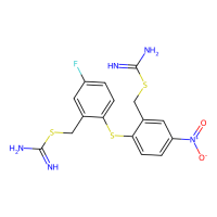 [2-[2-(carbamimidoylsulfanylmethyl)-4-fluorophenyl]sulfanyl-5-nitrophenyl]methyl carbamimidothioate，Moligand™，阿拉丁
