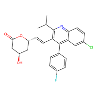 (4R,6S)-6-[(E)-2-[6-chloro-4-(4-fluorophenyl)-2-(propan-2-yl)quinolin-3-yl]ethenyl]-4-hydroxyoxan-2-one，Moligand™，阿拉丁