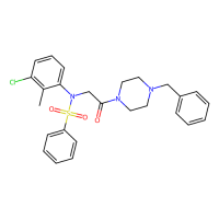 N-(3-chloro-2-methylphenyl)-N-[2-oxo-2-[4-(phenylmethyl)piperazin-1-yl]ethyl]benzenesulfonamide，Moligand™，阿拉丁