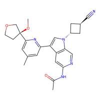 trans-N-[1-(3-cyanocyclobutyl)-3-[6-[(3R)-3-methoxytetrahydrofuran-3-yl]-4-methyl-2-pyridyl]pyrrolo[2,3-c]pyridin-5-yl]acetamide，2368945-71-3，阿拉丁
