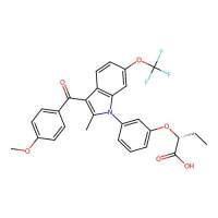 (R)-2-(3-(3-(4-methoxybenzoyl)-2-methyl-6-(trifluoromethoxy)-1H-indol-1-yl)phenoxy)butanoic acid，668455-28-5，阿拉丁