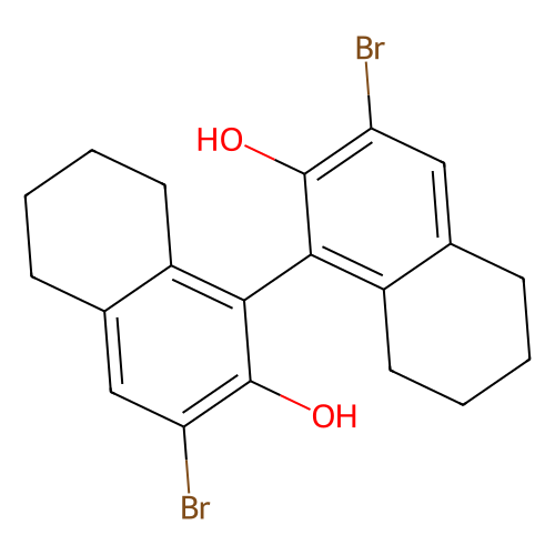 (S)-3,3'-二溴-5,5',6,6',7,7',8,8'-八氢-1,1'-联-2-萘酚，765278-73-7，97% 99%ee，阿拉丁产品图