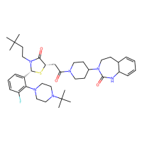 3-(1-{2-[(2R,5S)-2-[2-(4-tert-butylpiperazin-1-yl)-3-fluorophenyl]-3-(3,3-dimethylbutyl)-4-oxo-1,3-thiazolidin-5-yl]acetyl}piperidin-4-yl)-2,3,4,5,5a,9a-hexahydro-1H-1,3-benzodiazepin-2-one，Moligand™，阿拉丁