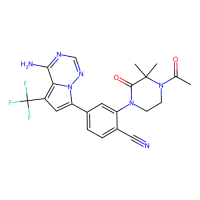 2-(4-acetyl-3,3-dimethyl-2-oxopiperazin-1-yl)-4-[4-amino-5-(trifluoromethyl)pyrrolo[2,1-f][1,2,4]triazin-7-yl]benzonitrile，Moligand™，阿拉丁