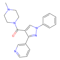 (4-Methyl-1-piperazinyl)[1-phenyl-3-(3-pyridinyl)-1H-pyrazol-4-yl]methanone，882222-22-2，≥98%，阿拉丁