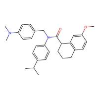 N-[(4-dimethylaminophenyl)methyl]-7-methoxy-N-(4-propan-2-ylphenyl)-1,2,3,4-tetrahydronaphthalene-1-carboxamide，405097-49-6，阿拉丁