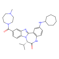 (7S)-2-(cycloheptylamino)-11-(4-methyl-1,4-diazepane-1-carbonyl)-7-propan-2-yl-5,7-dihydrobenzimidazolo[1,2-d][1,4]benzodiazepin-6-one，Moligand™，阿拉丁