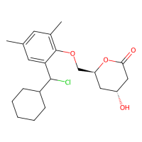 (4R,6S)-6-[[2-[chloro(cyclohexyl)methyl]-4,6-dimethylphenoxy]methyl]-4-hydroxyoxan-2-one，Moligand™，阿拉丁