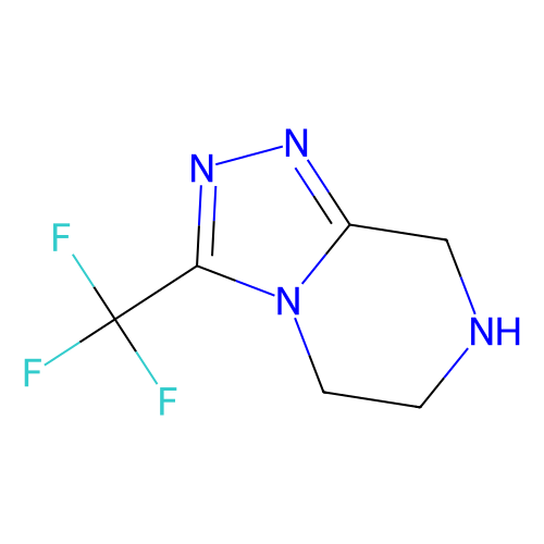 3-(三氟甲基)-5,6,7,8-四氢-[1,2,4]三唑并[4,3-a]吡嗪	，486460-21-3，≥97%，阿拉丁产品图