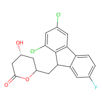 (4R)-6-[(1,3-dichloro-7-fluoro-9H-fluoren-9-yl)methyl]-4-hydroxyoxan-2-one，Moligand™，阿拉丁