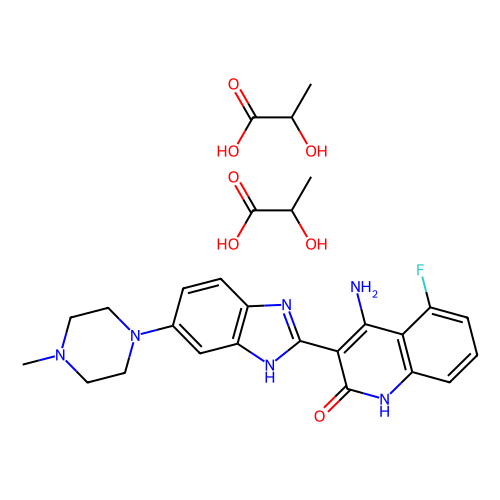 Dovitinib (TKI-258) Dilactic Acid,抑制剂,852433-84-2,≥98%,阿拉丁产品图