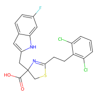 2-[2-(2,6-dichlorophenyl)ethyl]-4-[(6-fluoro-1H-indol-2-yl)methyl]-5H-1,3-thiazole-4-carboxylic acid，Moligand™，阿拉丁
