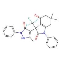 6,6-dimethyl-3-(5-methyl-3-oxo-2-phenyl-2,3-dihydro-1H-pyrazol-4-yl)-1-phenyl-3-(trifluoromethyl)-3,5,6,7-tetrahydro-1H-indole-2,4-dione,阿拉丁