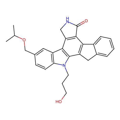 3-(5,6,7,13-Tetrahydro-9-((1-methylethoxy)methyl)-5-oxo-12h-indeno(2,1-a)pyrrolo(3,4-c)carbazol-12-yl)propanol,402857-39-0,阿拉丁产品图