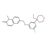 6-[[3-Fluoro-5-(4-methoxyoxan-4-yl)phenoxy]methyl]-1-methylquinolin-2-one，140841-32-3，阿拉丁