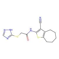N-(3-cyano-5,6,7,8-tetrahydro-4H-cyclohepta[b]thiophen-2-yl)-2-(1H-1,2,4-triazol-5-ylsulfanyl)acetamide，511282-84-1，阿拉丁