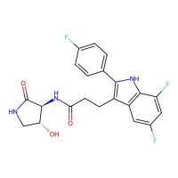 3-[5,7-difluoro-2-(4-fluorophenyl)-1H-indol-3-yl]-N-[(3S,4R)-4-hydroxy-2-oxo-pyrrolidin-3-yl]propanamide，2446816-88-0，阿拉丁