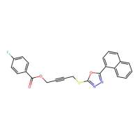 4-[(5-Naphthalen-1-yl-1,3,4-oxadiazol-2-yl)sulfanyl]but-2-ynyl 4-fluorobenzoate，844459-93-4，阿拉丁