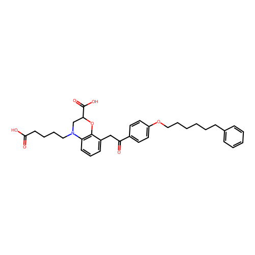 4-(4-carboxybutyl)-8-(2-oxo-2-{4-[(6-phenylhexyl)oxy]phenyl}ethyl)-3,4-dihydro-2H-1,4-benzoxazine-2-carboxylic acid，Moligand™，阿拉丁产品图