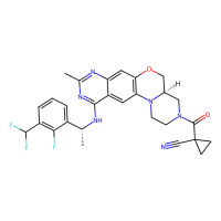 1-((R)-11-(((R)-1-(3-(Difluoromethyl)-2-fluorophenyl)ethyl)amino)-9-methyl-1,2,3,4,4a,5-hexahydropyrazino[1′,2′:4,5][1,4]oxazino[3,2-g]quinazoline-3-carbonyl)cyclopropane-1-carbonitrile，Moligand™，阿拉丁