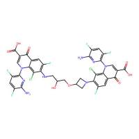 1-(6-amino-3,5-difluoro-2-pyridyl)-7-[[3-[1-[1-(6-amino-3,5-difluoro-2-pyridyl)-3-carboxy-8-chloro-6-fluoro-4-oxo-7-quinolyl]azetidin-3-yl]oxy-2-hydroxy-propyl]amino]-8-chloro-6-fluoro-4-oxo-quinoline-3-carboxylic acid，1093185-35-3，阿拉丁
