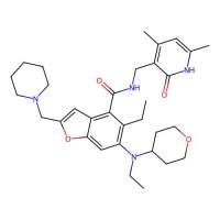 N-[(4,6-dimethyl-2-oxo-1H-pyridin-3-yl)methyl]-5-ethyl-6-[ethyl(tetrahydropyran-4-yl)amino]-2-(1-piperidylmethyl)benzofuran-4-carboxamide，2098545-98-1，阿拉丁